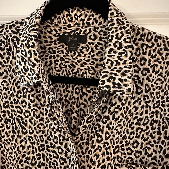 J Crew 100% silk button down shirt - Picture 2 of 2